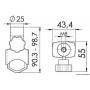 Base de fixation pour projecteur 