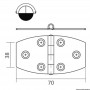 Charnière inox 70x38 mm